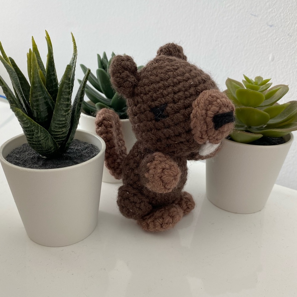 Handmade Castor crochet - stuffed toy